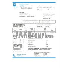 USA Florida Power & Light Company (FPL) fake electricity utility bill Word and PDF template