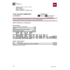 USA North Carolina BB&T Corp. bank account fake statement Word and PDF template