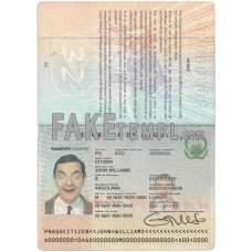 Angola fake passport photoshop template PSD