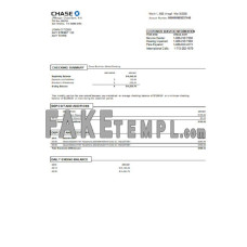 USA Chase fake bank statement Word and PDF template, version 3