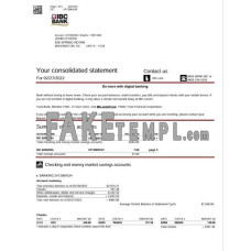 USA Texas IBC fake bank statement Word and PDF template, 5 pages