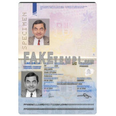 Andorra fake passport photoshop template PSD