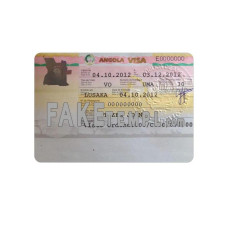 Angola fake work visa photoshop template PSD