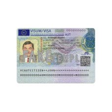 Austria fake Schengen visa from Austrian embassy photoshop template PSD