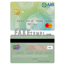 Afghanistan International Bank fake mastercard photoshop template PSD