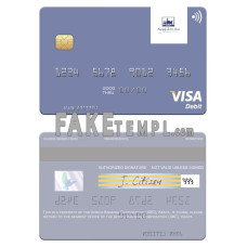 Africa Banking Corporation (ABC) Kenya fake visa card photoshop template PSD