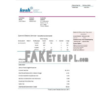 Albania Albanian Power Corporation fake utility bill Word and PDF template