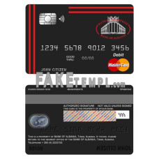 Albania Bank of Albania bank fake mastercard debit card photoshop template PSD