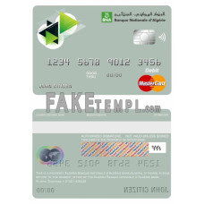 Algeria Banque nationale d’Algérie (BNA) bank fake mastercard debit card photoshop template PSD