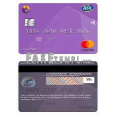 Algeria Banque de developement fake mastercard photoshop template PSD