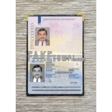 Andorra fake passport photolook template PSD, scan and photo-realistic look