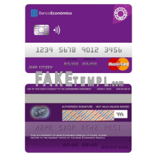 Angola Bank Economio fake mastercard photoshop template PSD