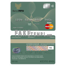 Angola Banco Yetu bank fake mastercard debit card photoshop template PSD