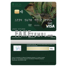 Angola Comercial Bank fake mastercard photoshop template PSD