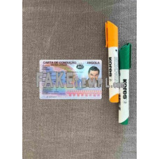 Angola fake driving license photolook template PSD, scan and photo-realistic look