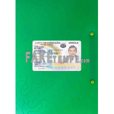 Angola fake driving license photolook template PSD, scan and photo-realistic look (2018-2028)