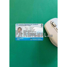 Argentina fake driving license photolook template PSD, scan and photo-realistic look