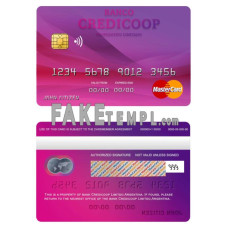 Argentina bank Credicoop bank fake mastercard credit card photoshop template PSD