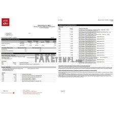 Australia BECU fake bank statement Excel and PDF template, 2 pages