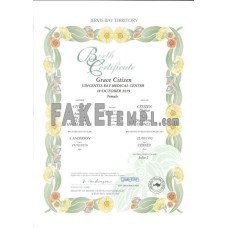 Australia Jervis Bay Territory fake decorative birth certificate photoshop template PSD 