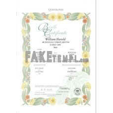 Australia Queensland decorative (commemorative) fake birth certificate photoshop template PSD 