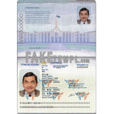 Australian fake passport (convention travel document) photoshop template PSD