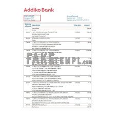 Austria Addiko fake bank statement Excel and PDF template