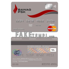 Austria BAWAG PSK bank fake mastercard debit card photoshop template PSD