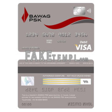 Austria BAWAG PSK bank fake visa card debit card photoshop template PSD