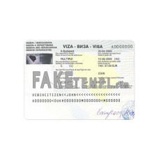 Bosnia and Herzegovina fake visa photoshop template PSD