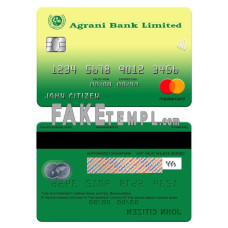 Bangladesh Agrani bank fake mastercard photoshop template PSD