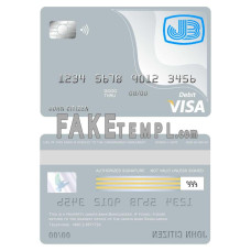 Bangladesh Janata bank fake visa card debit card photoshop template PSD