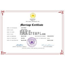 Bangladesh fake marriage certificate Word and PDF template