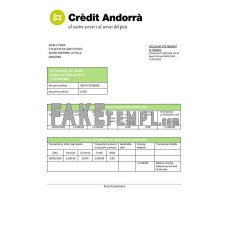 Andorra Credit Andorra fake bank statement Word and PDF template