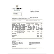 Angola Banco Yetu fake bank statement Word and PDF template