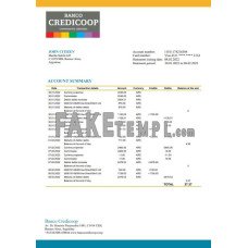 Argentina Banco Credicoop fake bank statement Word and PDF template