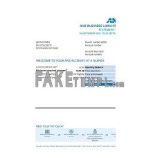 Australia ANZ fake bank statement Excel and PDF template, version 1