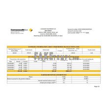 Australia Commonwealth fake bank statement Excel and PDF template, version 1