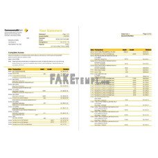 Australia Commonwealth fake bank statement Excel and PDF template (3 pages), version 2