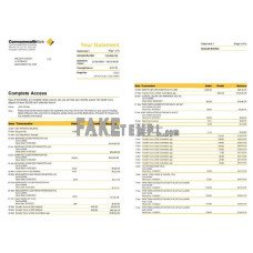 Australia Commonwealth fake bank statement Word and PDF template (3 pages), version 2