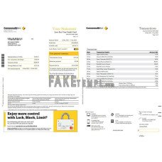 Australia Commonwealth fake bank statement Word and PDF template, 3 pages