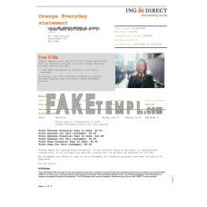 Australia ING Direct fake bank statement Word and PDF template, 2 pages