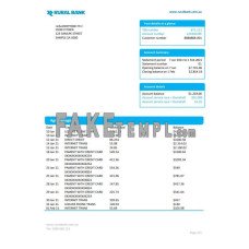 Australia Rural fake bank statement Word and PDF template