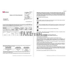 Australia Westpac fake bank statement Word and PDF template, 3 pages, version 2