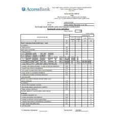 Azerbaijan Access Bank (Azerbaijani language) statement template, Excel and PDF format