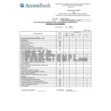 Azerbaijan Access Bank (Azerbaijani language) fake statement Word and PDF template