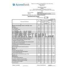 Azerbaijan Access Bank (English language) statement template, Excel and PDF format