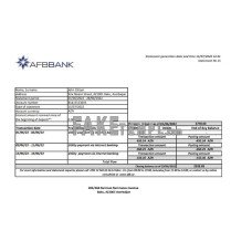 Azerbaijan AFB fake bank statement Word and PDF template