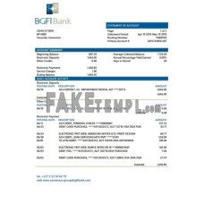 Cameroon BGFI fake bank statement Word and PDF template