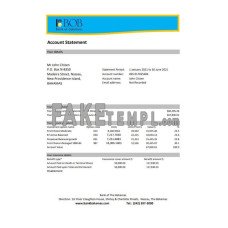 Bahamas Bank of the Bahamas fake bank statement Excel and PDF template